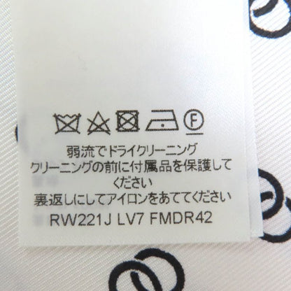 Louis Vuitton 2022 Fmdr42 Chain Link Dress 100% Silk White Black 34 Made in