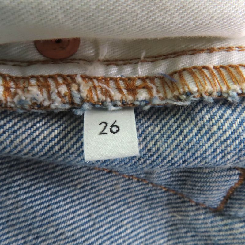 Gucci 502775 100% Cotton Embroidery Leather Denim Pants with Logo Patch Indigo