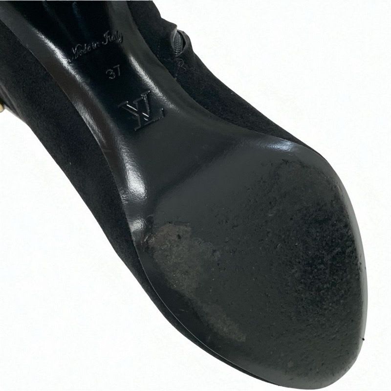 Louis Vuitton Silhouette Line Monogram Boots Short Shoes Suede Black