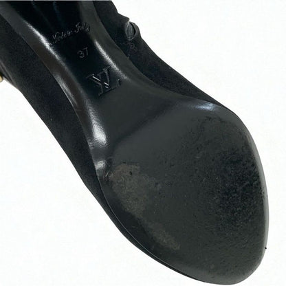 Louis Vuitton Silhouette Line Monogram Boots Short Shoes Suede Black