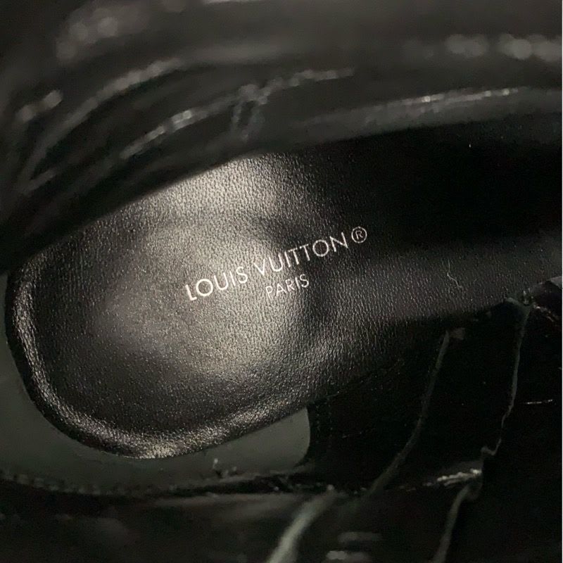 Louis Vuitton Silhouette Line Monogram Boots Short Shoes Suede Black