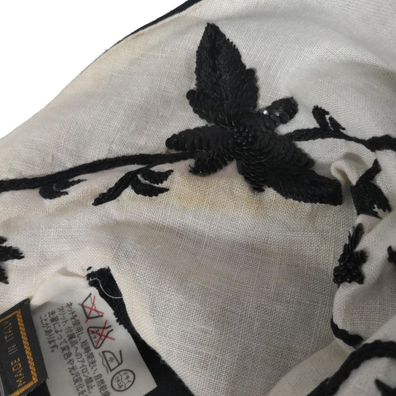 Fendi Dress Size 44 L Women - Black and White V-Neck Short Sleeves Knee Length