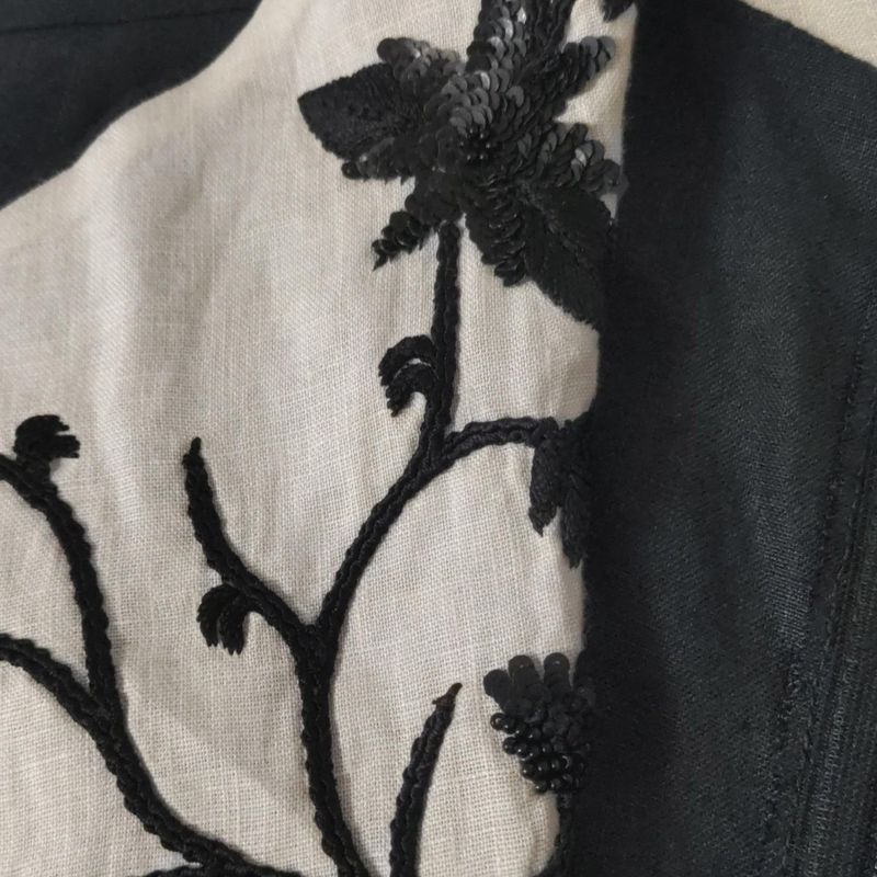 Fendi Dress Size 44 L Women - Black and White V-Neck Short Sleeves Knee Length