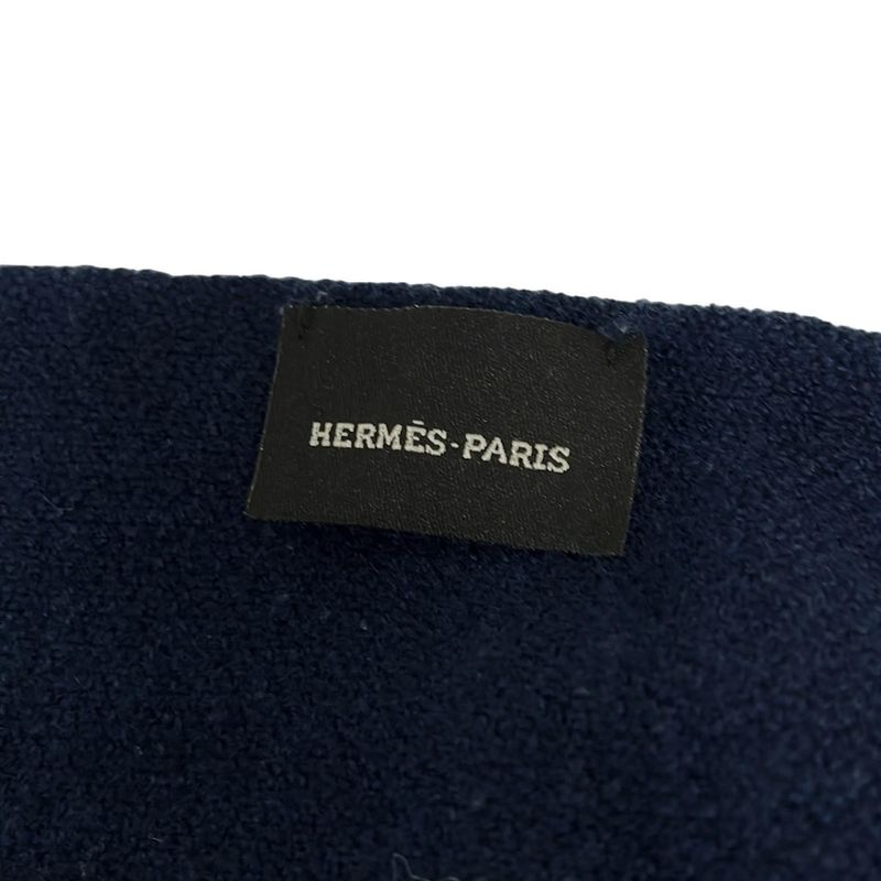 Hermes Shawl - Navy Cashmere