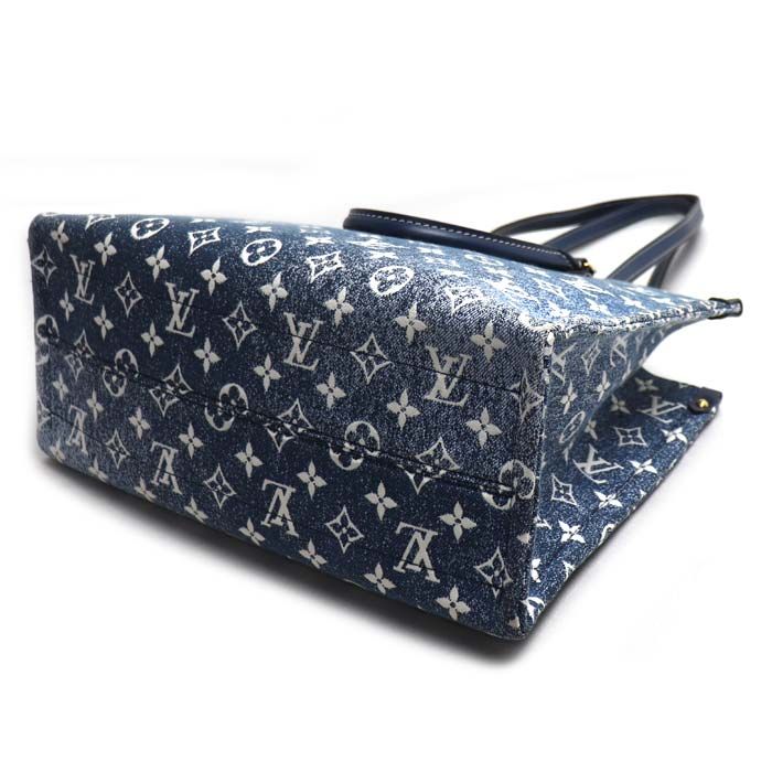 Louis Vuitton on the Go MM 2way Shoulder Bag Blue M59608 Ic Ladies Used