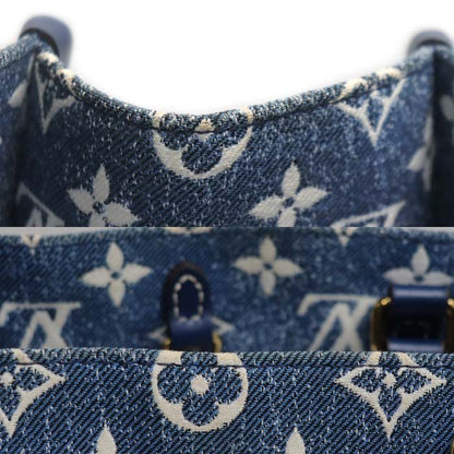 Louis Vuitton on the Go MM 2way Shoulder Bag Blue M59608 Ic Ladies Used