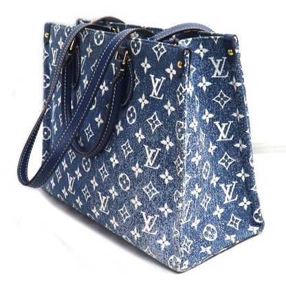 Louis Vuitton on the Go MM 2way Shoulder Bag Blue M59608 Ic Ladies Used