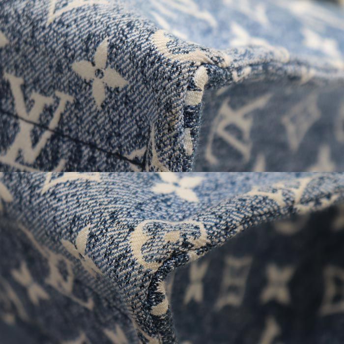 Louis Vuitton on the Go MM 2way Shoulder Bag Blue M59608 Ic Ladies Used