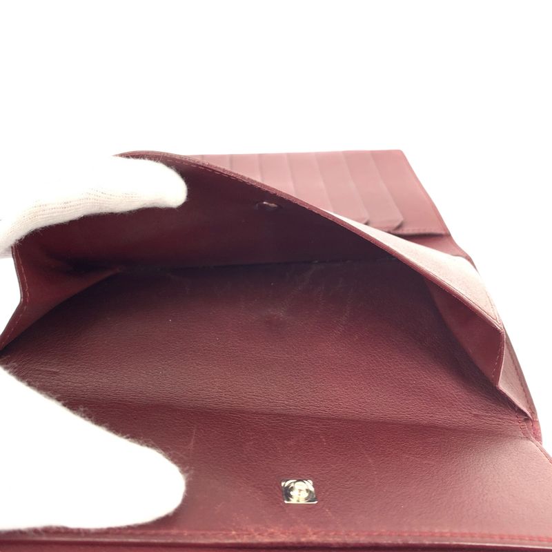 Cartier Mustline Cabochon de Cartier Black Calf Trifold Wallet Fold Wallet