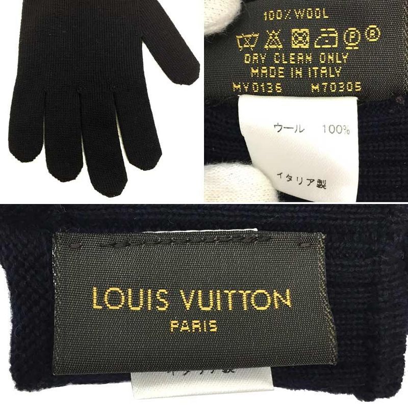 Unused Louis Vuitton Gon Triple V Gloves Knitted Gloves Aq6081