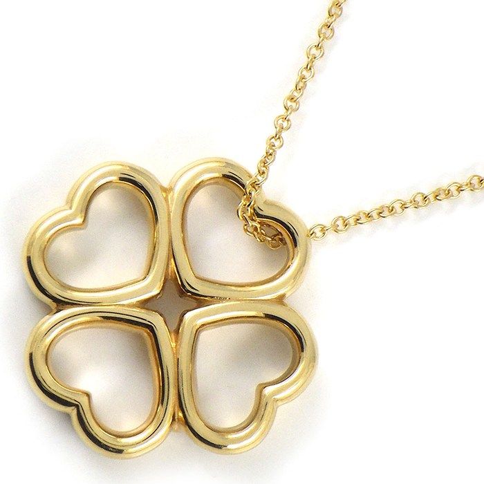 Tiffany & Co Tiffany & Co Necklace Heart Clover 18k Yellow Gold