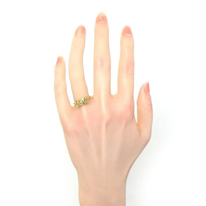 Tiffany & Co Tiffany & Co Ring with Ribbon Bow Motif and Diamonds 18k Yellow