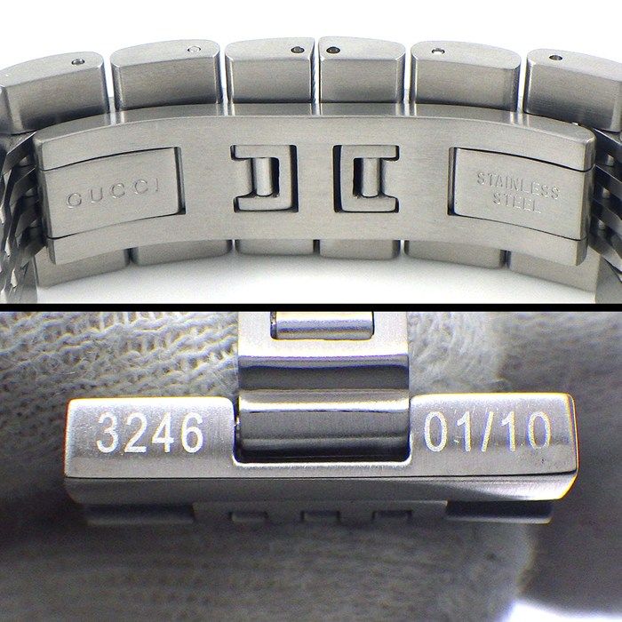 Gucci Watch G-Timeless 126.2 Ya126205 Black Dial Date Chronograph Small Second