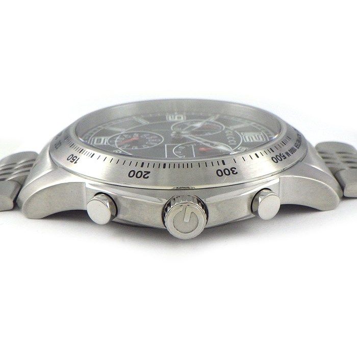 Gucci Watch G-Timeless 126.2 Ya126205 Black Dial Date Chronograph Small Second