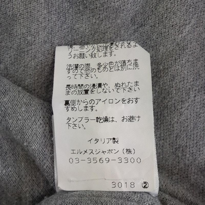 Hermes Long Sleeve Polo Shirt Size S Women's Excellent Condition - Gray