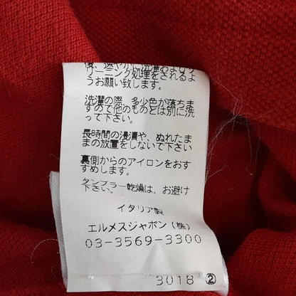 Hermes Short Sleeve Polo Shirt Size S Women's Excellent Condition - Red