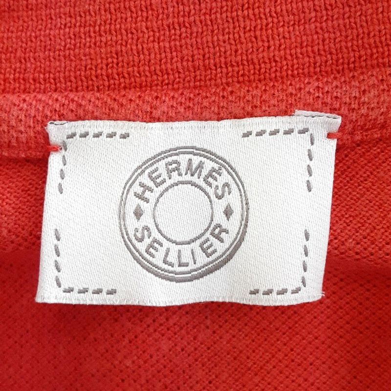 Hermes Short Sleeve Polo Shirt Size S Women's Excellent Condition - Red
