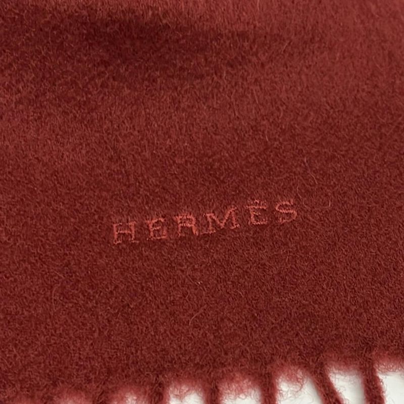 Hermes Scarf Excellent Condition - Red Cashmere