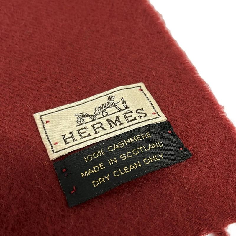 Hermes Scarf Excellent Condition - Red Cashmere