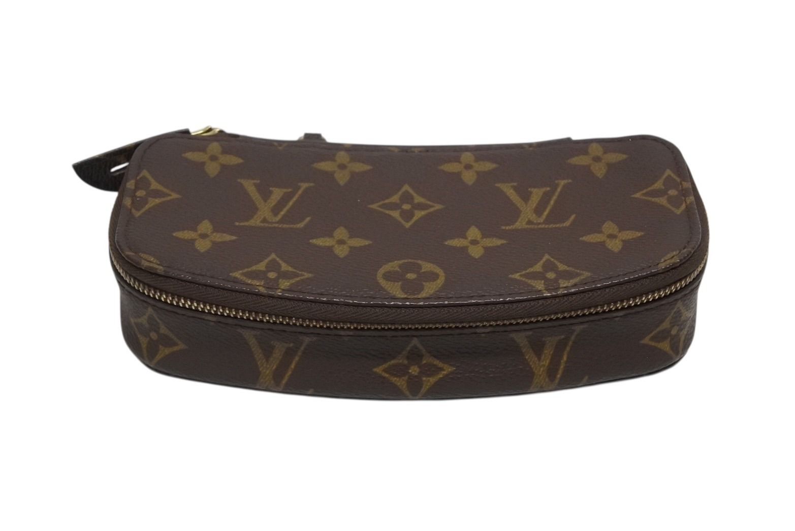 Louis Vuitton Poche Monte Carlo Jewelry Case Brown Gold