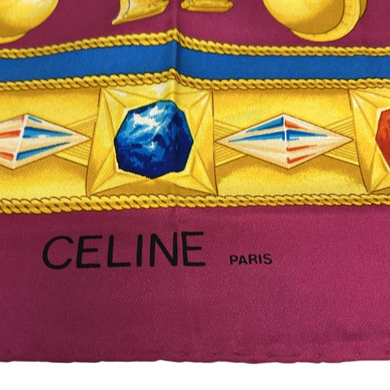 Celine Scarf Excellent Condition - Purple X Yellow X Multi