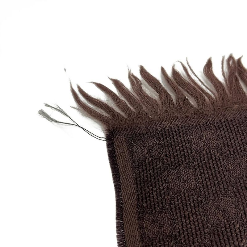 Gucci Scarf - Bordeaux Gray and Brown GG Pattern Wool Silk