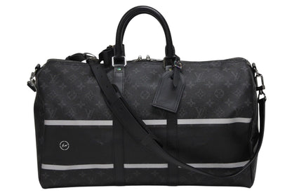 Louis Vuitton Boston Bag Keepall Bandouliere 45 Hiroshi Fujiwara Fragment Black