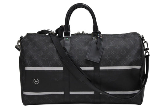Louis Vuitton Boston Bag Keepall Bandouliere 45 Hiroshi Fujiwara Fragment Black