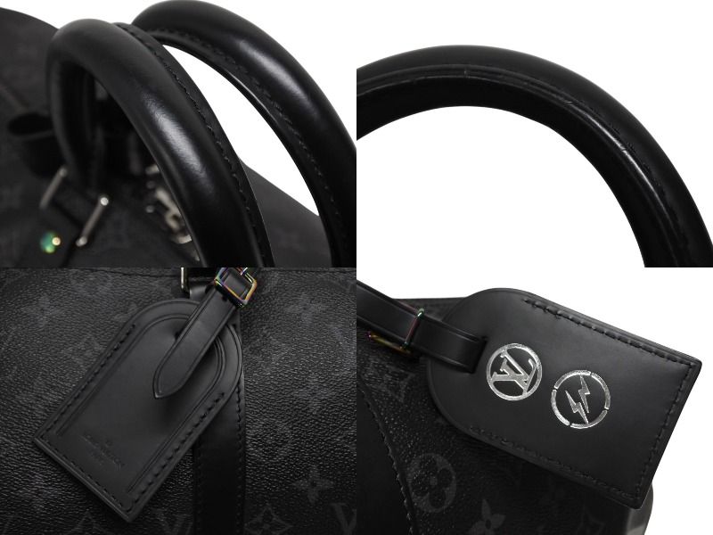 Louis Vuitton Boston Bag Keepall Bandouliere 45 Hiroshi Fujiwara Fragment Black — view 7