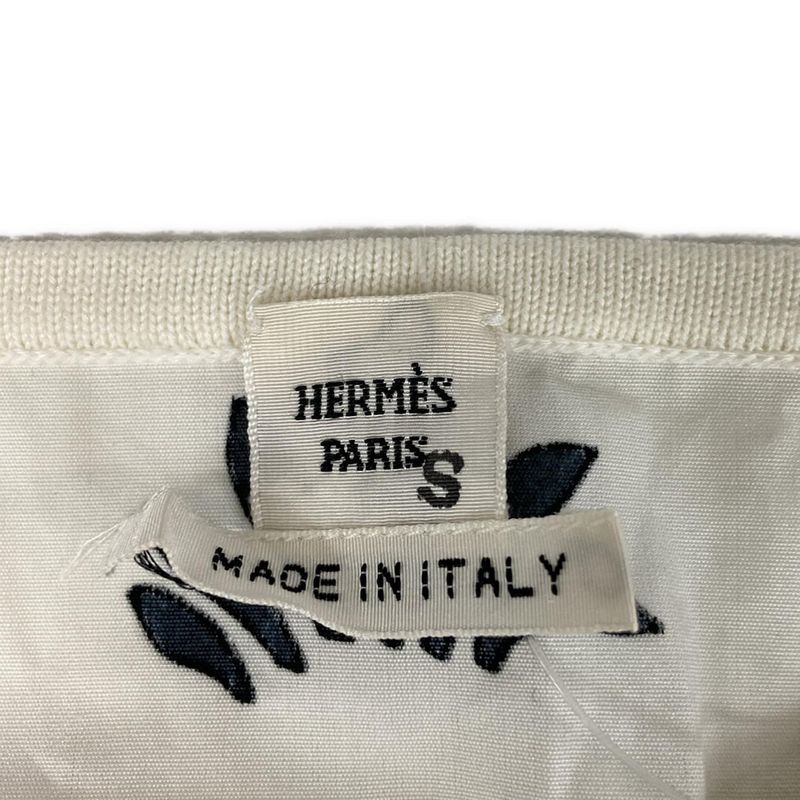 Hermes Short Sleeved Cut and Sewn Size 34 S Women - 56-7761 White Yellow and