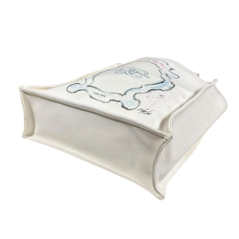 Chanel Miami Cruise Line Tote Bag Canvas A46069 White Ladies Chanel Preowned