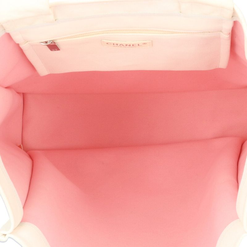 Chanel Miami Cruise Line Tote Bag Canvas A46069 White Ladies Chanel Preowned