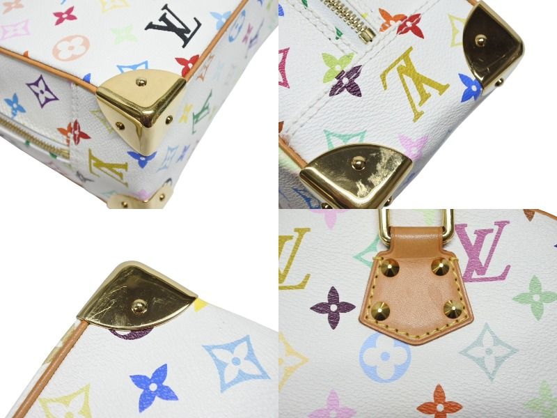 Louis Vuitton Handbag Takashi Murakami White Multicolor Gold — view 8