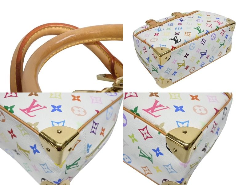 Louis Vuitton Handbag Takashi Murakami White Multicolor Gold — view 7