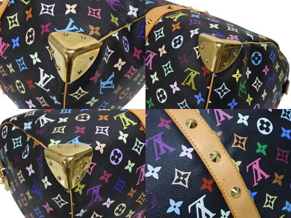 Louis Vuitton Keepall 45 Boston Bag Black Takashi Murakami Multicolor — view 8