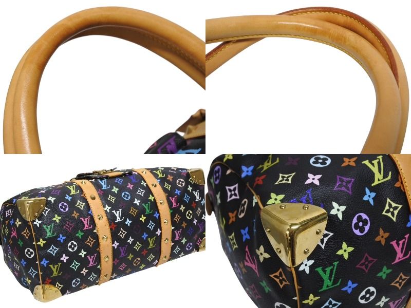 Louis Vuitton Keepall 45 Boston Bag Black Takashi Murakami Multicolor — view 7
