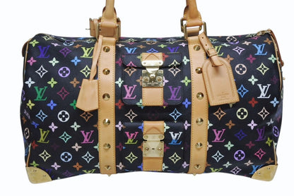 Louis Vuitton Keepall 45 Boston Bag Black Takashi Murakami Multicolor — view 2
