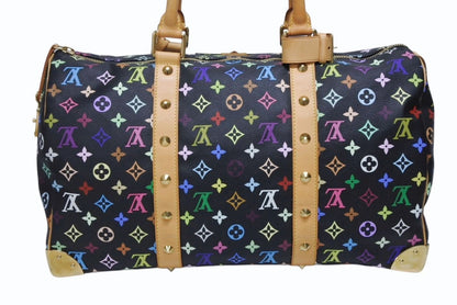 Louis Vuitton Keepall 45 Boston Bag Black Takashi Murakami Multicolor — view 3