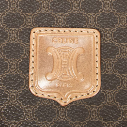 Celine Vintage Small Boston Brown Beige Macadam PVC Canvas AB