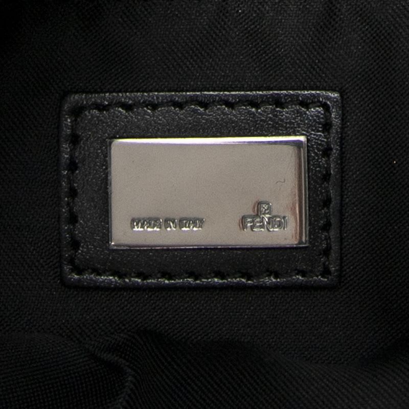 Fendi Small Flap Crossbody Black Zucchino Canvas