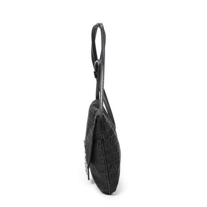 Fendi Small Flap Crossbody Black Zucchino Canvas