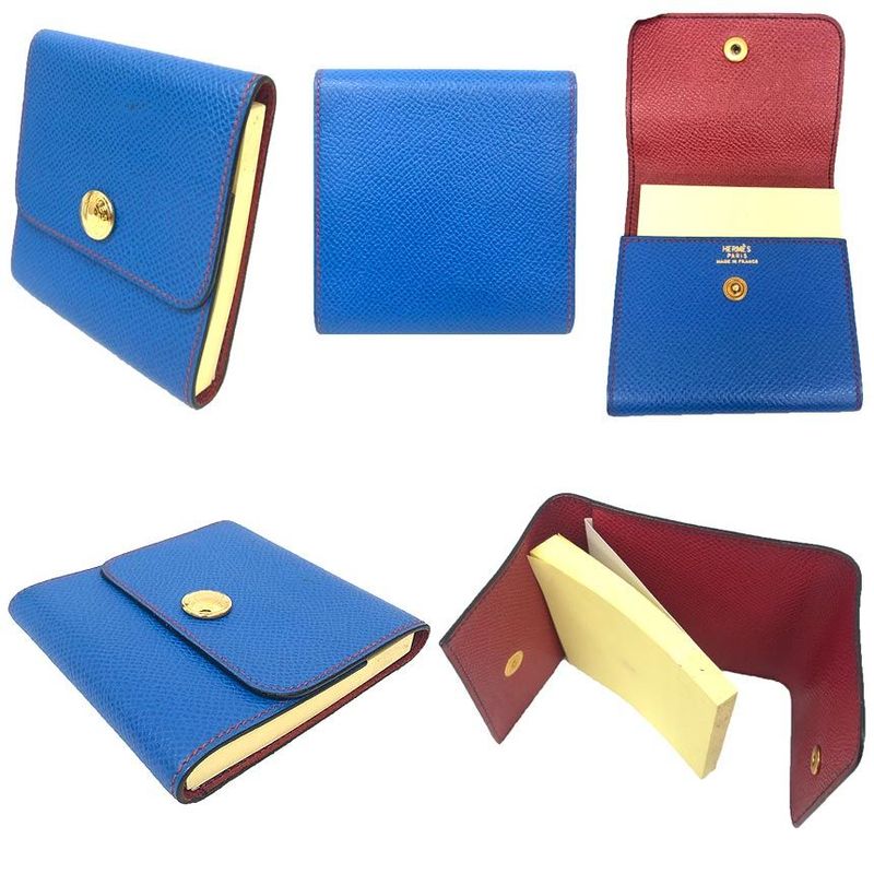 Hermes Post-It Case Aradif Azideh Adejif Sticky Note Case Leather Blue Stationer