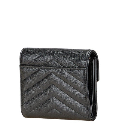 Saint Laurent YSL V Stitching 403943 Black Leather Women's Saint Laurent