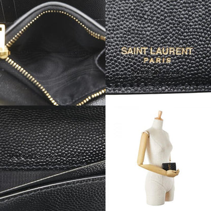 Saint Laurent YSL V Stitching 403943 Black Leather Women's Saint Laurent