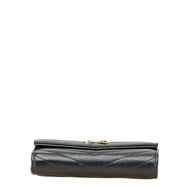 Saint Laurent YSL V Stitching 403943 Black Leather Women's Saint Laurent