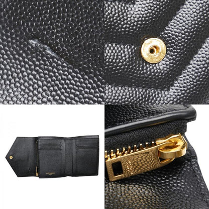 Saint Laurent YSL V Stitching 403943 Black Leather Women's Saint Laurent