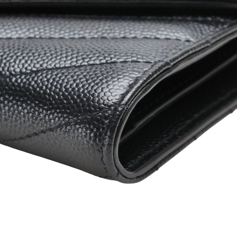 Saint Laurent YSL V Stitching 403943 Black Leather Women's Saint Laurent