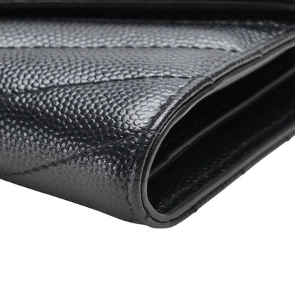 Saint Laurent YSL V Stitching 403943 Black Leather Women's Saint Laurent