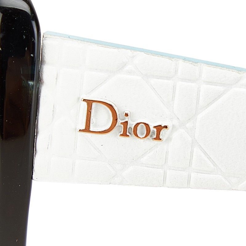 Dior Lady 1r Canage Black Blue White Plastic Rubber Women's Dior