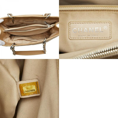 Chanel Coco Mark Matelasse Gst Tote Chain Shoulder Bag Tote Bag A50995 Beige